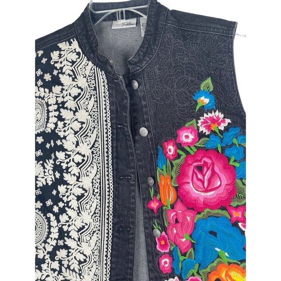 ❤️Final SaleChicos Platinum womens denim vest NEW size 1 structured❤️final sale - Picture 1 of 9